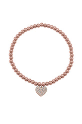 Crystalp Heart Guard Bracelet - Rose Gold